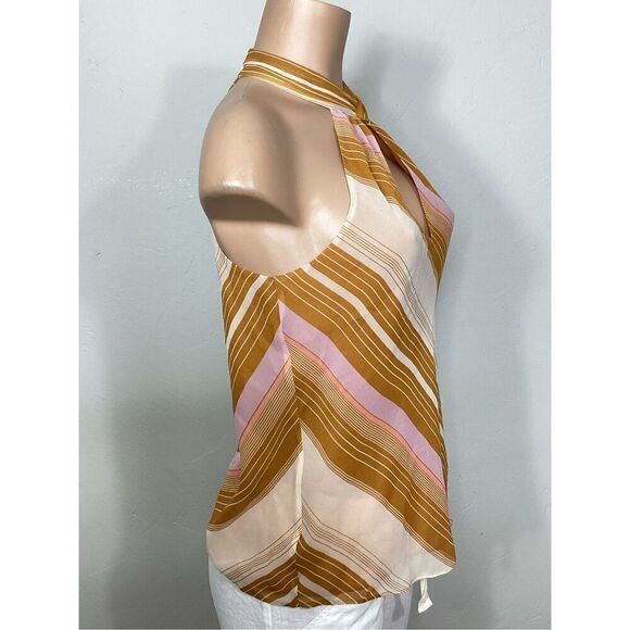 New. JOIE silk stripe halter top. Small. Retails $228 - Picture 8 of 9